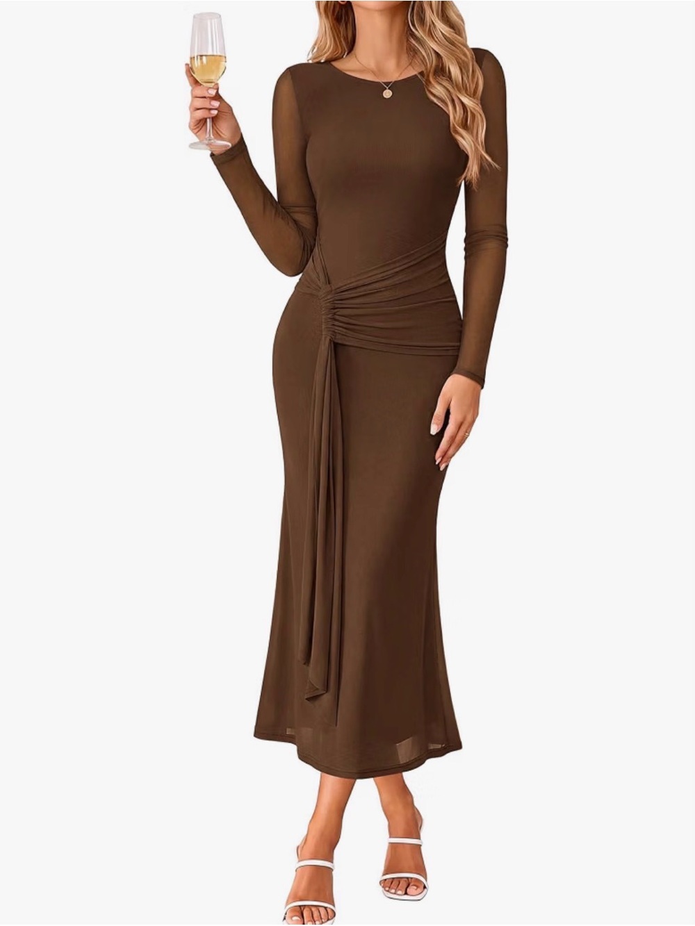 NWT Grace Karin Chiffon Maxi Dress